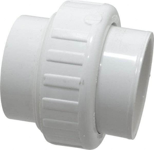 Value Collection - 2" PVC Plastic Pipe Union with EPDM O-Ring - Schedule 40, Slip End Connections - Eagle Tool & Supply