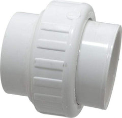 Value Collection - 2" PVC Plastic Pipe Union with EPDM O-Ring - Schedule 40, Slip End Connections - Eagle Tool & Supply