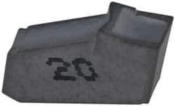 Iscar - GFN IC20 Grade, 0.1193" Cutting Width, Carbide Cutoff Insert - 0° Neutral Lead Angle, 0.0079" Cnr Rad, Single End - Eagle Tool & Supply