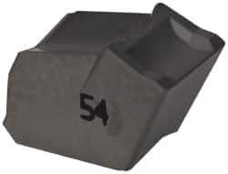 Iscar - GFN IC54 Grade, 0.374" Cutting Width, Carbide Cutoff Insert - 0° Neutral Lead Angle, 0.0185" Cnr Rad, Single End - Eagle Tool & Supply