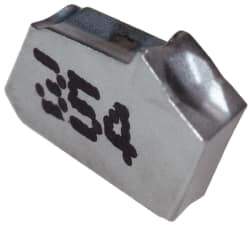 Iscar - GFR IC354 Grade, 0.063" Cutting Width, Carbide Cutoff Insert - 15° Right Hand Lead Angle, 0.0063" Cnr Rad, TiCN Coated, Single End - Eagle Tool & Supply