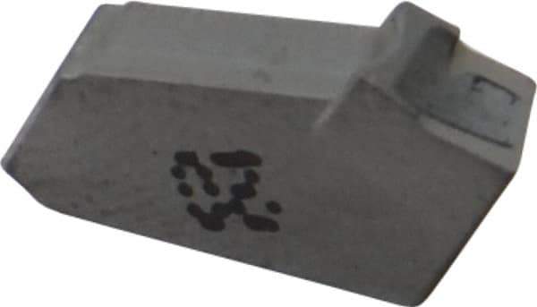 Iscar - GFR IC20 Grade, 0.1181" Cutting Width, Carbide Cutoff Insert - 15° Right Hand Lead Angle, 0.0079" Cnr Rad, Single End - Eagle Tool & Supply