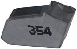 Iscar - GFR IC354 Grade, 0.1614" Cutting Width, Carbide Cutoff Insert - 4° Right Hand Lead Angle, 0.0094" Cnr Rad, TiCN Coated, Single End - Eagle Tool & Supply