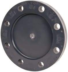 Value Collection - 6" Pipe, 11" OD, PVC Blind Pipe Flange - Schedule 80, Gray - Eagle Tool & Supply