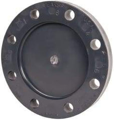 Value Collection - 6" Pipe, 11" OD, PVC Blind Pipe Flange - Schedule 80, Gray - Eagle Tool & Supply