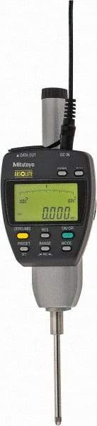 Mitutoyo - 0 to 2" Range, 0.00005, 0.0001, 0.0005 & 0.001" Graduation, Electronic Drop Indicator - Accurate to 0.00012", English & Metric System, LCD Display - Eagle Tool & Supply