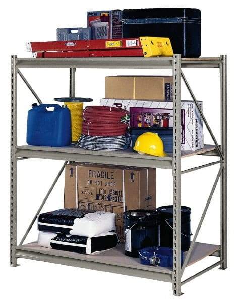 Edsal - 16,000 Lb Capacity Bulk Storage Welded Rack End - 2" Wide x 96" High x 36" Deep - Eagle Tool & Supply