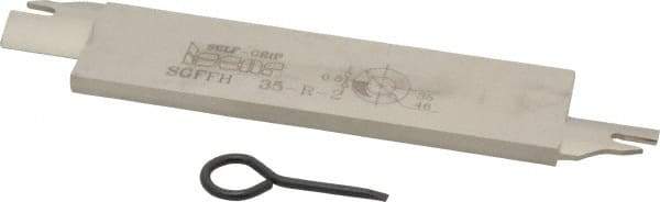 Iscar - 1.2598" Blade Height, 0.2047" Blade Width, 5.9055" OAL, Right Hand Cut, Double End Indexable Cut-Off Blade - 20mm Max Depth of Cut, SGFFH Blade, Self Grip Series - Eagle Tool & Supply