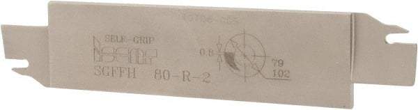 Iscar - 1.2598" Blade Height, 0.1575" Blade Width, 5.9055" OAL, Right Hand Cut, Double End Indexable Cut-Off Blade - 20mm Max Depth of Cut, SGFFH Blade - Eagle Tool & Supply