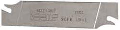 Iscar - 3/4" Blade Height, 0.0472" Blade Width, 3.3858" OAL, Right Hand Cut, Double End Indexable Cut-Off Blade - SGFH Blade, Self Grip Series - Eagle Tool & Supply