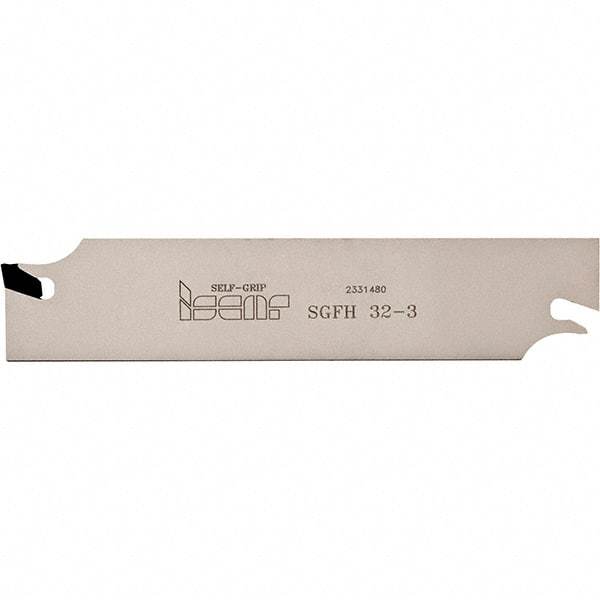 Iscar - 1.0236" Blade Height, 0.0945" Blade Width, 2.4803" OAL, Neutral Cut, Single End Indexable Cut-Off Blade - SGFH Blade, Self Grip Series - Eagle Tool & Supply