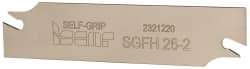 Iscar - 1.0236" Blade Height, 1/16" Blade Width, 4.3307" OAL, Right Hand Cut, Double End Indexable Cut-Off Blade - SGFH Blade, Self Grip Series - Eagle Tool & Supply