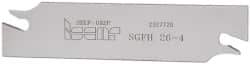 Iscar - 1.0236" Blade Height, 1/8" Blade Width, 4.3307" OAL, Right Hand Cut, Single End Indexable Cut-Off Blade - SGFH Blade, Self Grip Series - Eagle Tool & Supply