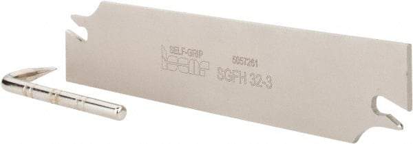 Iscar - 1.2598" Blade Height, 0.0945" Blade Width, 5.9055" OAL, Right Hand Cut, Double End Indexable Cut-Off Blade - SGFH Blade, Self Grip Series - Eagle Tool & Supply