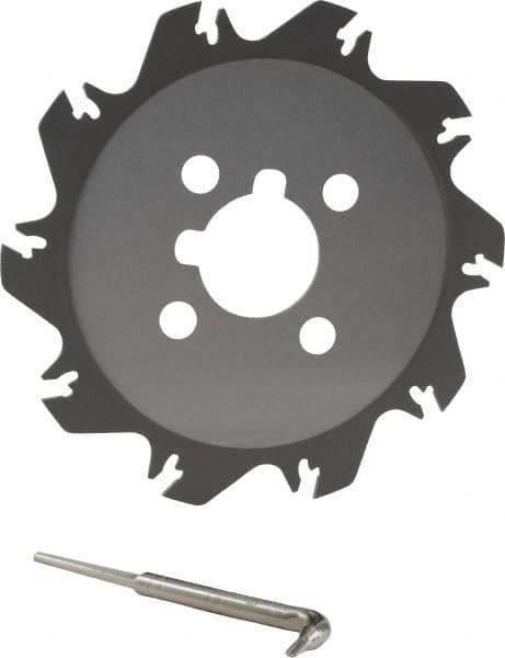 Iscar - Arbor Hole Connection, 1.55" Depth of Cut, 6.3" Cutter Diam, 1-1/2" Hole Diam, 10 Tooth Indexable Slotting Cutter - SGSF Toolholder, GSF. Insert - Eagle Tool & Supply