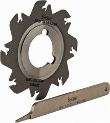 Iscar - Arbor Hole Connection, 0.049" Cutting Width, 0.7" Depth of Cut, 3" Cutter Diam, 1" Hole Diam, 8 Tooth Indexable Slotting Cutter - SGSF Toolholder, GSFN, GSFU Insert - Eagle Tool & Supply