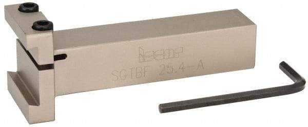 Iscar - Tool Block Style SGTBF, 1.26" Blade Height, 5" OAL, 1.9"& OAH, Indexable Cutoff Blade Tool Block - 1" Shank Height, 1" Shank Width, Reversible, Series Self Grip - Eagle Tool & Supply