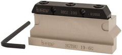 Iscar - Tool Block Style SGTBU, 1.26" Blade Height, 3.95" OAL, 1.94"& OAH, Indexable Cutoff Blade Tool Block - 3/4" Shank Height, 0.79" Shank Width, Reversible, Through Coolant, Series Self Grip - Eagle Tool & Supply