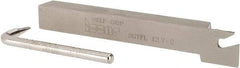 Iscar - SGTF, Left Hand Cut, 1-1/4" Max Workpc Diam, GFN, GFR Insert, Indexable Cutoff Toolholder - 1/2" Shank Width, 1/2" Shank Height, 4.3" OAL - Eagle Tool & Supply