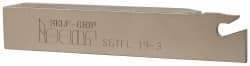 Iscar - SGTF, Left Hand Cut, 1.75" Max Workpc Diam, GFN, GFR Insert, Indexable Cutoff Toolholder - 3/4" Shank Width, 3/4" Shank Height, 4-1/2" OAL - Eagle Tool & Supply