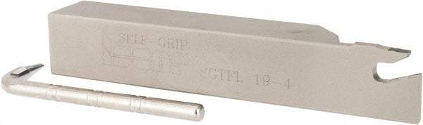 Iscar - SGTF, Left Hand Cut, 2" Max Workpc Diam, GFN, GFR Insert, Indexable Cutoff Toolholder - 3/4" Shank Width, 3/4" Shank Height, 4-1/2" OAL - Eagle Tool & Supply