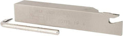 Iscar - SGTF, Left Hand Cut, 2" Max Workpc Diam, GFN, GFR Insert, Indexable Cutoff Toolholder - 3/4" Shank Width, 3/4" Shank Height, 4-1/2" OAL - Eagle Tool & Supply