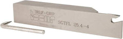 Iscar - SGTF, Left Hand Cut, 2-1/2" Max Workpc Diam, GFN, GFR Insert, Indexable Cutoff Toolholder - 1" Shank Width, 1" Shank Height, 5.9" OAL - Eagle Tool & Supply