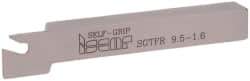 Iscar - SGTF, Right Hand Cut, 1.06" Max Workpc Diam, GFN, GFR Insert, Indexable Cutoff Toolholder - 3/8" Shank Width, 3/8" Shank Height, 3" OAL - Eagle Tool & Supply
