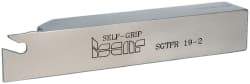 Iscar - SGTF, Right Hand Cut, 1.38" Max Workpc Diam, GFN, GFR Insert, Indexable Cutoff Toolholder - 3/4" Shank Width, 3/4" Shank Height, 4-1/2" OAL - Eagle Tool & Supply