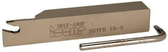 Iscar - SGTF, Right Hand Cut, 2" Max Workpc Diam, Indexable Cutoff Toolholder - 3/4" Shank Width, 3/4" Shank Height, 4-1/2" OAL - Eagle Tool & Supply