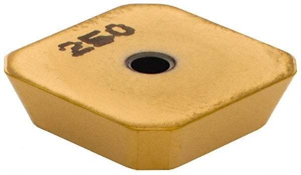 Iscar - SEKN42 Grade IC250 Carbide Milling Insert - TiCN/TiN Finish, 0.1252" Thick, 1/2" Inscribed Circle - Eagle Tool & Supply