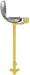 Bradley - Pedestal Mount, Stainless Steel Bowl, Eyewash Station - 1/2" Inlet, 30 psi Flow, 0.4 GPM Flow Rate - Eagle Tool & Supply