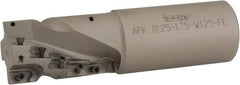 Iscar - 1-1/4" Cut Diam, 1.86" Max Depth of Cut, 1-1/4" Shank Diam, 4-1/2" OAL, Indexable Square Shoulder End Mill - AP.T 1003.. Inserts, Weldon Shank, 90° Lead Angle, Series Helimill - Eagle Tool & Supply