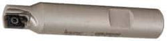 Iscar - 1/2" Cut Diam, 0.394" Max Depth of Cut, 5/8" Shank Diam, 3-1/4" OAL, Indexable Square Shoulder End Mill - AP..1003.., HM90 AP..1003.. Inserts, Weldon Shank, 90° Lead Angle, Series Heli2000 - Eagle Tool & Supply