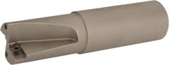 Iscar - 1" Cut Diam, 0.4" Max Depth of Cut, 1" Shank Diam, 4.02" OAL, Indexable Square Shoulder End Mill - AP.T 1003.. Inserts, Weldon Shank, 90° Lead Angle, Series Helimill - Eagle Tool & Supply