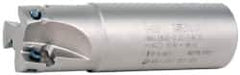 Iscar - 1-1/4" Cut Diam, 0.56" Max Depth of Cut, 1-1/4" Shank Diam, 4-1/4" OAL, Indexable Square Shoulder End Mill - AD..1505.., HM90 AD..1505 Inserts, Weldon Shank, 90° Lead Angle, Series Heli2000 - Eagle Tool & Supply