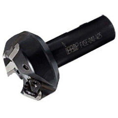 Iscar - 45° Lead Angle, 67.2mm Max Cut Diam, 50mm Min Cut Diam, 6.5mm Max Depth of Cut, Indexable Chamfer and Angle End Mill - 4 Inserts, SEK, SEKR Insert Style, 140mm Overall Length, Taper Shank - Eagle Tool & Supply