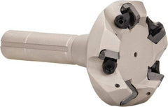Iscar - 45° Lead Angle, 81.2mm Max Cut Diam, 63mm Min Cut Diam, 6.5mm Max Depth of Cut, Indexable Chamfer and Angle End Mill - 5 Inserts, SE.N/R 12.. Insert Style, 140mm Overall Length, Taper Shank - Eagle Tool & Supply