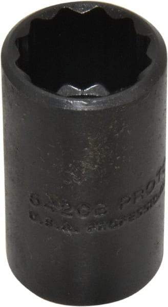 Proto - 5/8", 1/2" Drive, Standard Hand Socket - 12 Points, 1-1/2" OAL, Alloy Steel, Black Finish - Eagle Tool & Supply