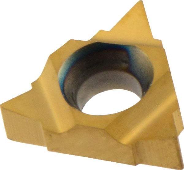 Iscar - 08UIRL Internal Left & Right Hand 4.5-2.75 Partial Profile 60° Laydown Threading Insert - Grade IC228, TiCN/TiN Coated Carbide, 4.76mm Inscribed Circle - Eagle Tool & Supply