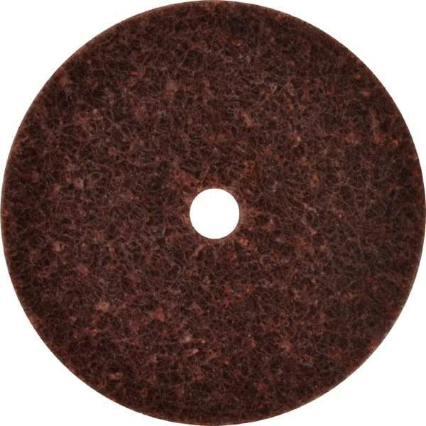 3M - 3" Diam, 1/4" Face Width, 3/8" Center Hole, Medium Grade, Aluminum Oxide Deburring Wheel - Unitized, Medium Density 5 Grade, 12,500 RPM - Eagle Tool & Supply