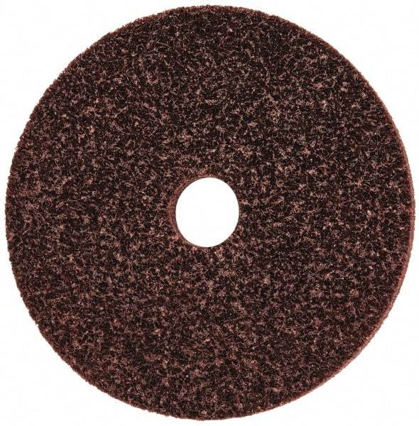3M - 6" Diam, 1/2" Face Width, 1" Center Hole, Medium Grade, Aluminum Oxide Deburring Wheel - Unitized, Medium Density 5 Grade, 6,000 RPM - Eagle Tool & Supply
