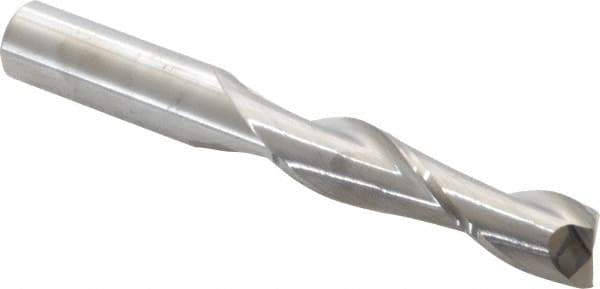Niagara Cutter - 1/2", 2" LOC, 1/2" Shank Diam, 4" OAL, 2 Flute, Solid Carbide Square End Mill - Single End, Uncoated, Spiral Flute, 30° Helix, Centercutting, Right Hand Cut, Right Hand Flute, Series C230 - Eagle Tool & Supply