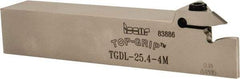 Iscar - TGD, External, Left Hand, 0.59" Max Depth of Cut, 0.157 to 0.197" Groove Width, Indexable Grooving Tool Holder - TGM... Insert Compatibility, 1" Shank Height, 1" Shank Width, 5-1/2" OAL - Eagle Tool & Supply