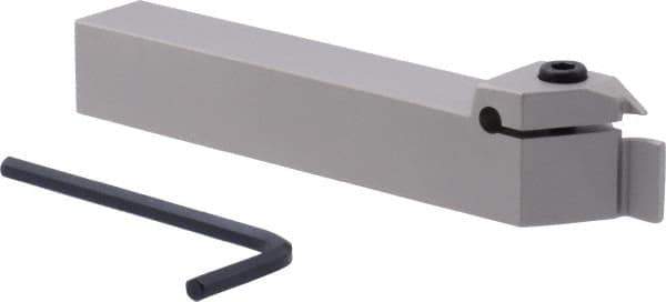 Iscar - TGD, External, Right Hand, 0.29" Max Depth of Cut, 0.118 to 1/8" Groove Width, Indexable Grooving Tool Holder - TGMF 3.. Insert Compatibility, 3/4" Shank Height, 3/4" Shank Width, 5" OAL - Eagle Tool & Supply