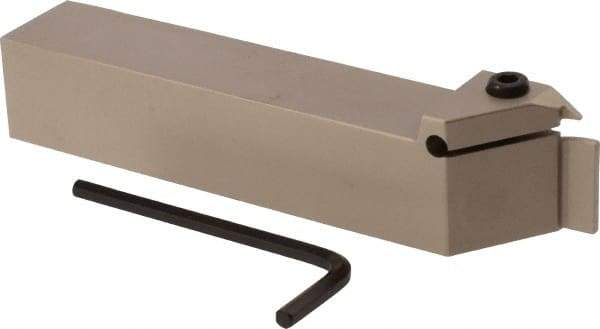 Iscar - TGD, External, Right Hand, 0.29" Max Depth of Cut, 0.118 to 1/8" Groove Width, Indexable Grooving Tool Holder - TGMF 3.. Insert Compatibility, 1" Shank Height, 1" Shank Width, 5-1/2" OAL - Eagle Tool & Supply