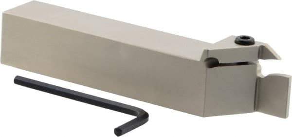 Iscar - TGD, External, Right Hand, 0.59" Max Depth of Cut, 0.157 to 0.197" Groove Width, Indexable Grooving Tool Holder - TGM... Insert Compatibility, 1" Shank Height, 1" Shank Width, 5-1/2" OAL - Eagle Tool & Supply