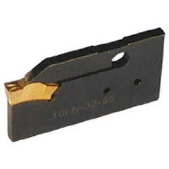 Iscar - 6 to 6.35mm Groove Width, 25mm Max Depth of Cut, Neutral Cut, TGHN Indexable Grooving Blade - TGMF (Full Radius), TGMF/P Insert Style, Series Top Grip - Eagle Tool & Supply