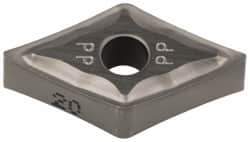 Iscar - DNMG331 PP Grade IC20 Carbide Turning Insert - Uncoated, 55° Diamond, 3/8" Inscr Circle, 3/16" Thick, 1/64" Corner Radius - Eagle Tool & Supply