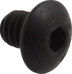 Value Collection - #8-32 UNC Hex Socket Drive, Button Screw - Alloy Steel, Black Oxide Finish, Fully Threaded, 3/16" Length Under Head - Eagle Tool & Supply